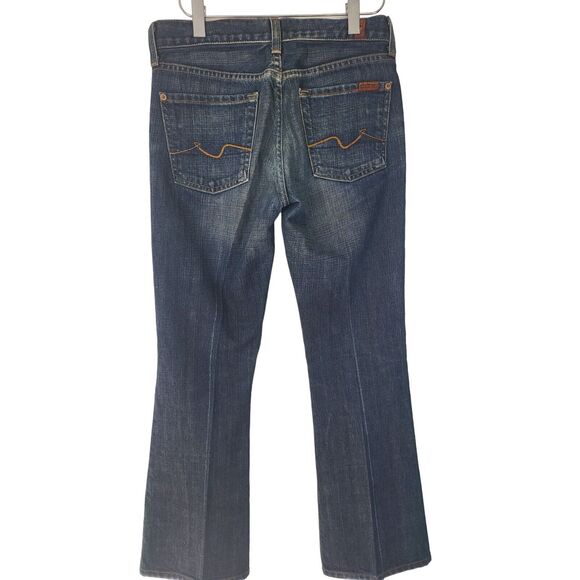 7 For All Mankind Jeans 26 Womens Straight Leg Mid Rise Medium Wash Bottoms - Picture 4 of 6